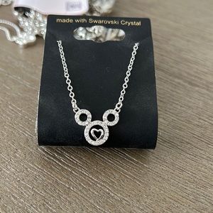 Mickey icon heart necklace